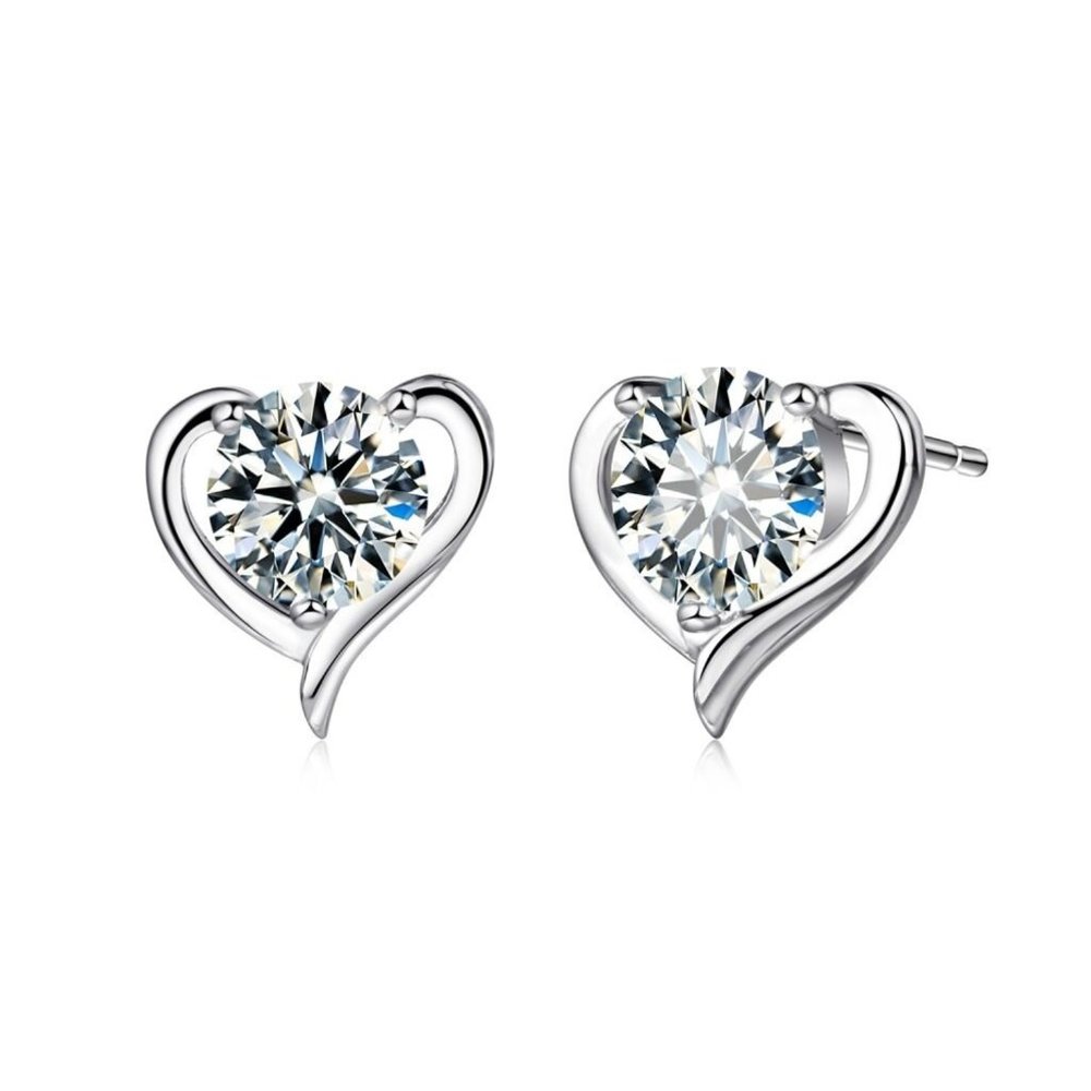 ❤️ Woman  925 Sterling Silver Earrings With Necklace Set Bundle - Picture 3 of 4